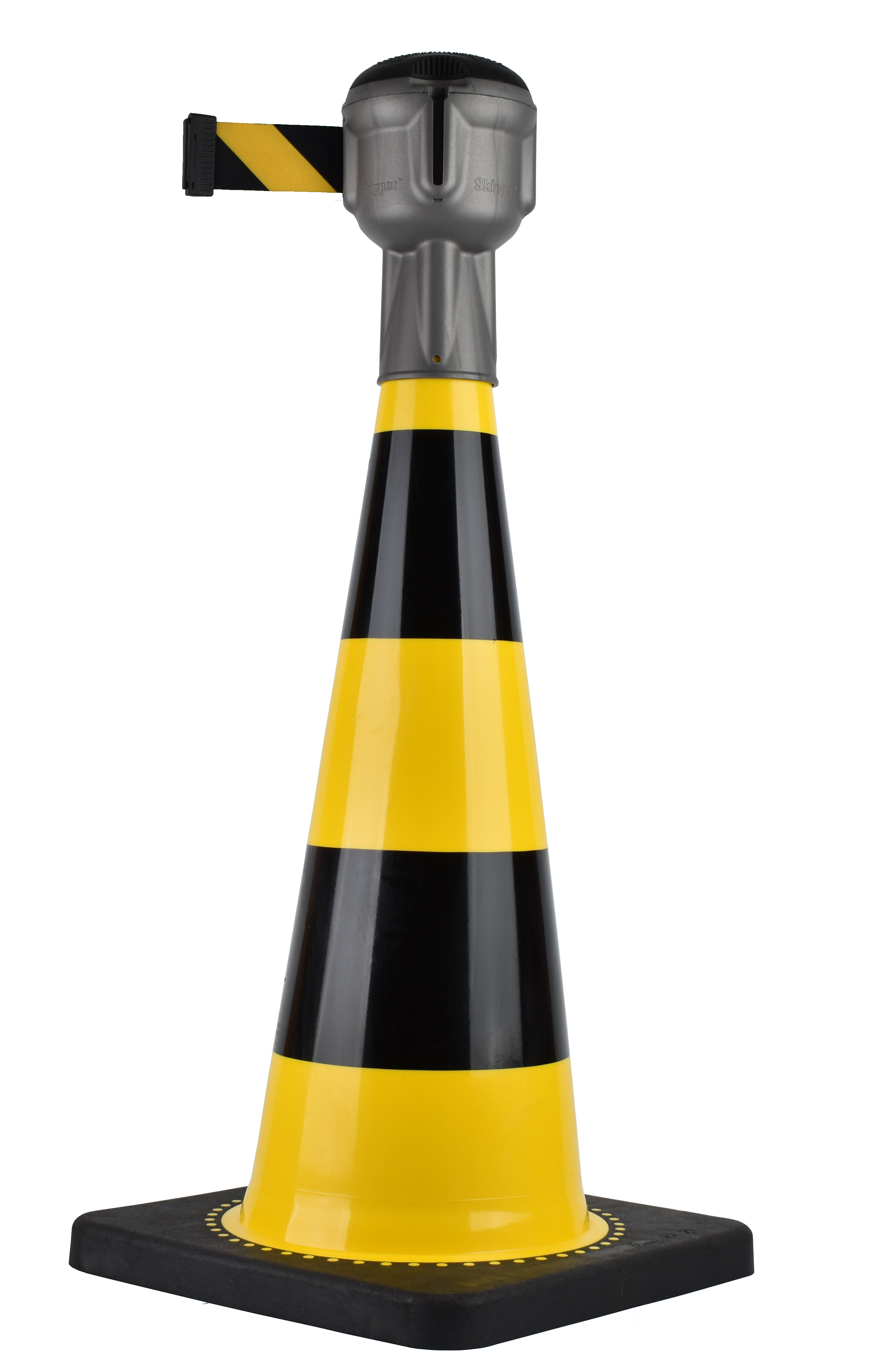 Yellow signal cone with black base : achetez au meilleur prix sur  Proteclight