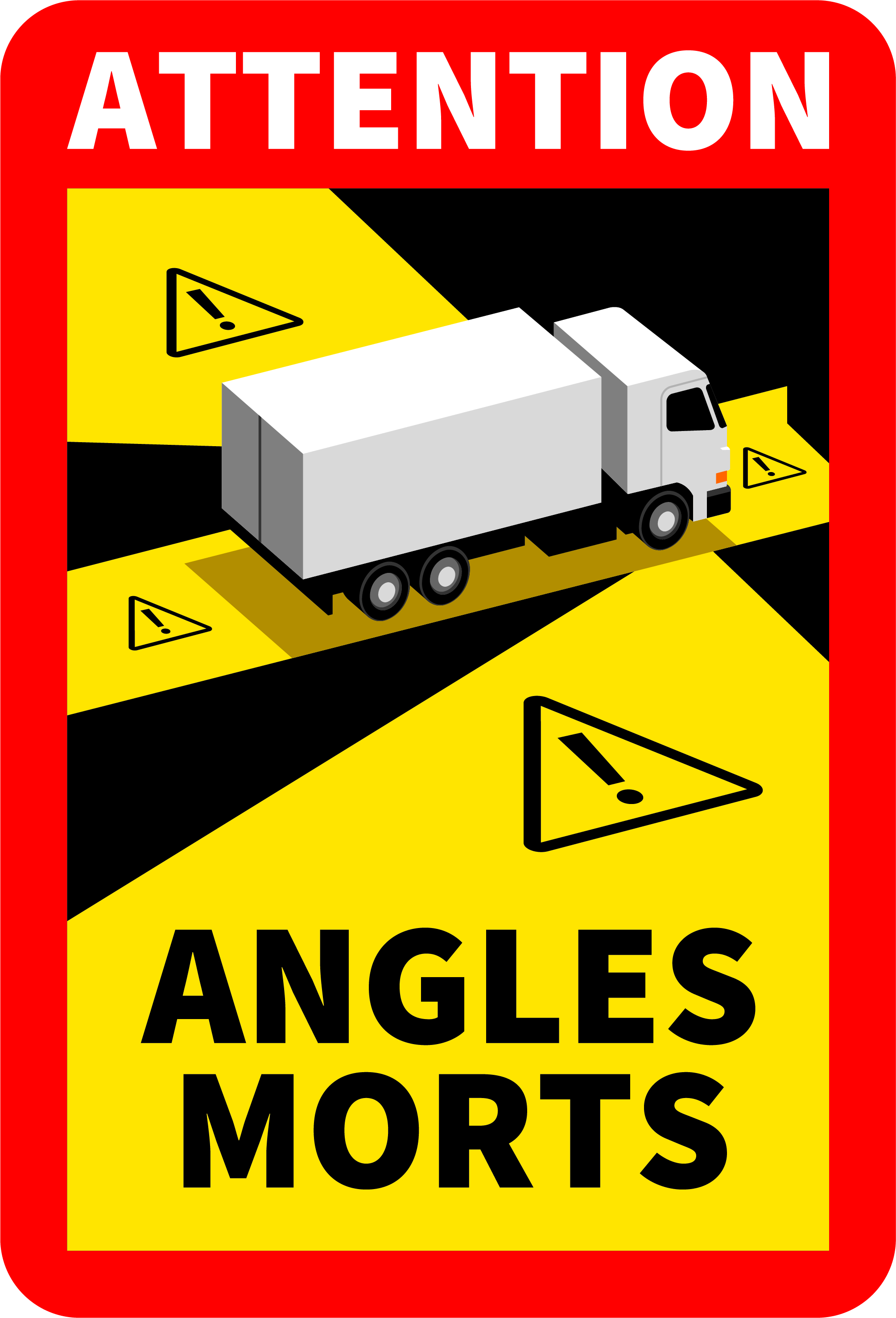 Panneau de signalisation d'angles morts Autocar : achetez au meilleur prix  sur Proteclight